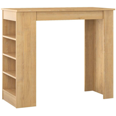 Table de bar en bois "Swallow" 117 x 54 x 101,8 cm - Chêne saphir