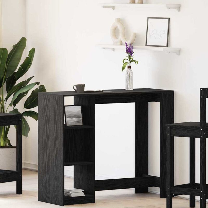Table de bar Chêne noir 124 x 46 x 103.5 cm Bois d'ingénierie Vidaxl