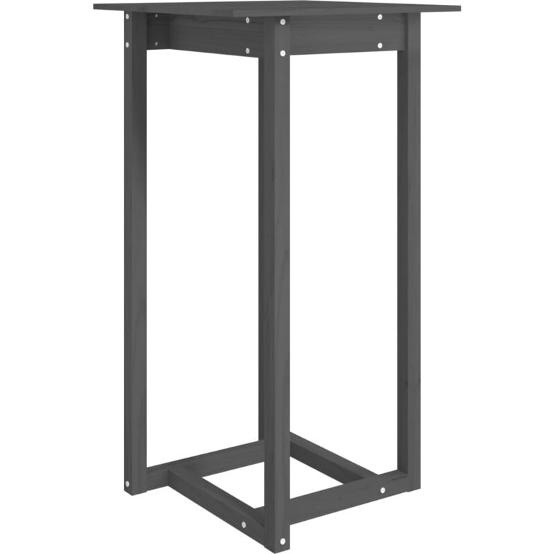 Vidaxl - Table de bar Gris 60x60x110 cm Bois massif de pin