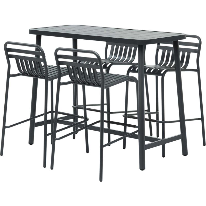 Jardiline - Table de bar mange debout en aluminium Miami