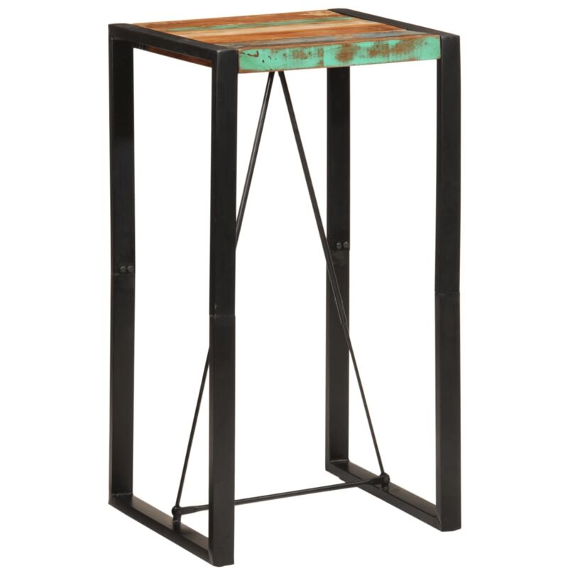 Table de bar 60x55x110 cm bois massif de récupération vidaXL