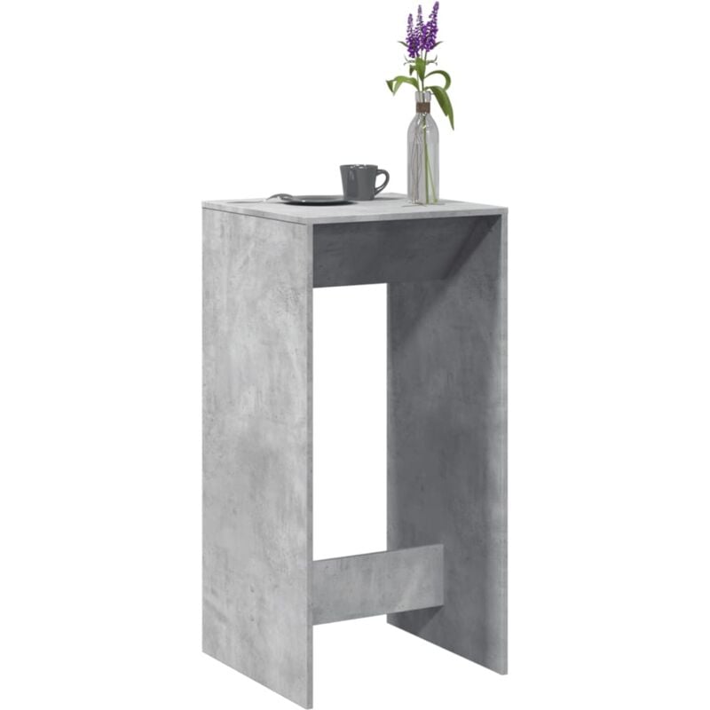 Vidaxl - Table de bar gris béton 51x50x103,5 cm bois d'ingénierie