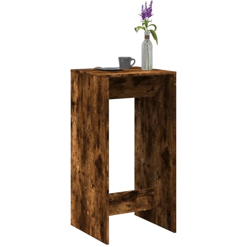 Vidaxl - Table de bar chêne fumé 51x50x103,5 cm bois d'ingénierie
