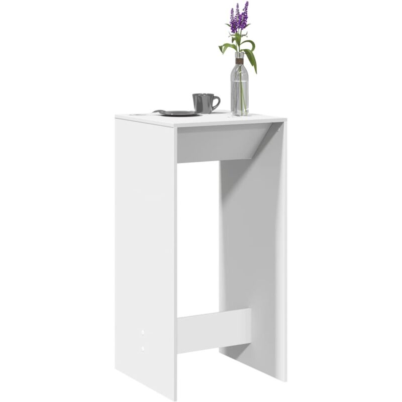 Vidaxl - Table de bar blanc 51x50x103,5 cm bois d'ingénierie
