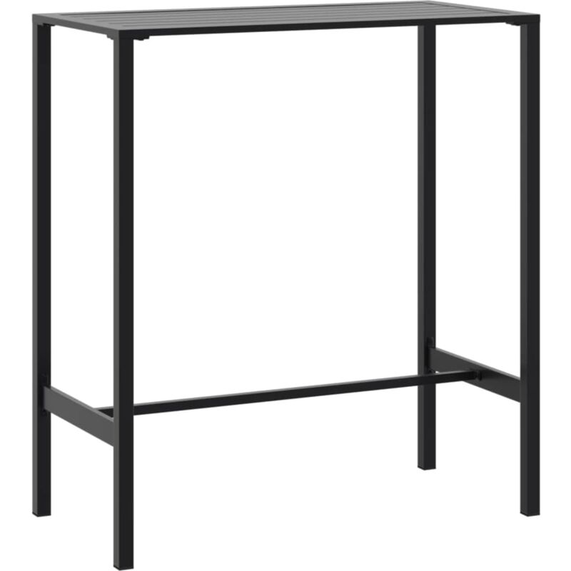 Vidaxl - Table de bar noir 100x50x110 cm acier enduit de poudre