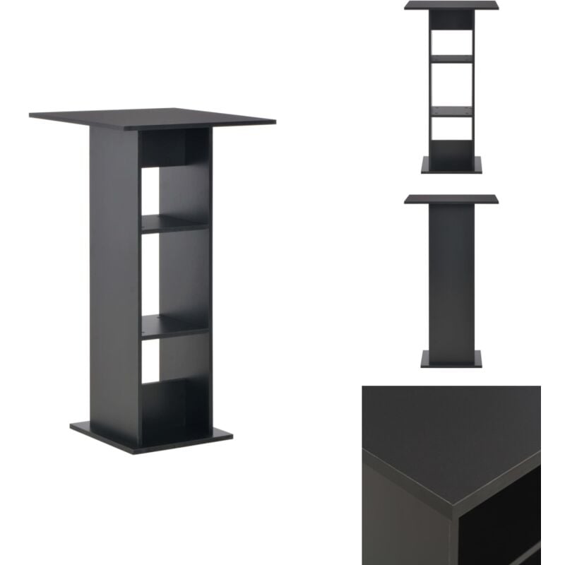 Vidaxl - Table de bar Noir 60x60x110 cm - Table De Bar - Table Haute - Table Noire - Meuble Tendance - Mobilier Moderne