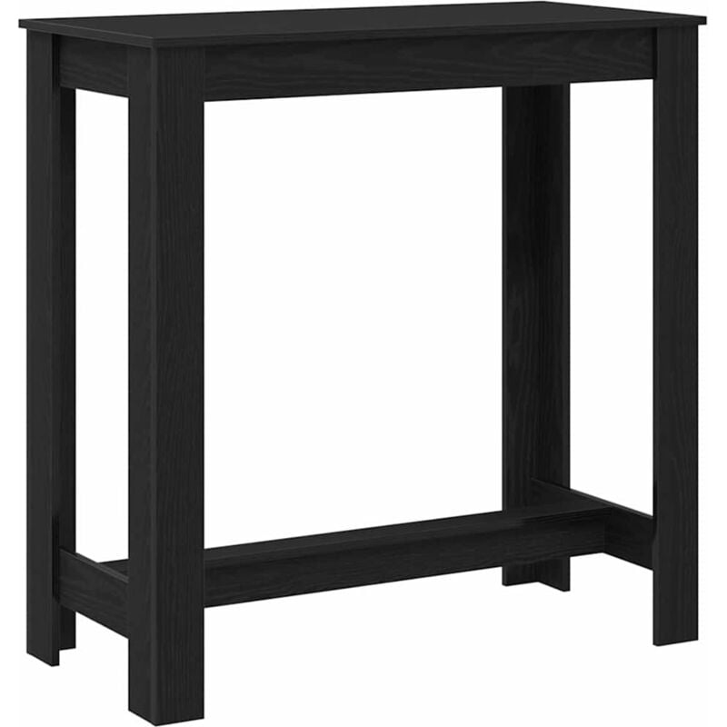 Vidaxl - Table de bar Noir Chêne 102x50x103,5 cm Bois reconstitué