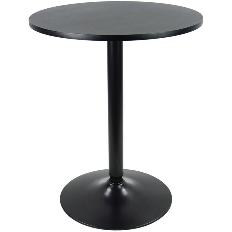 Table de bar ronde Ø60cm – Hauteur 73cm – Plateau en MDF imperméable – Structure acier stable – Pour maison, pub, club – Kktoner