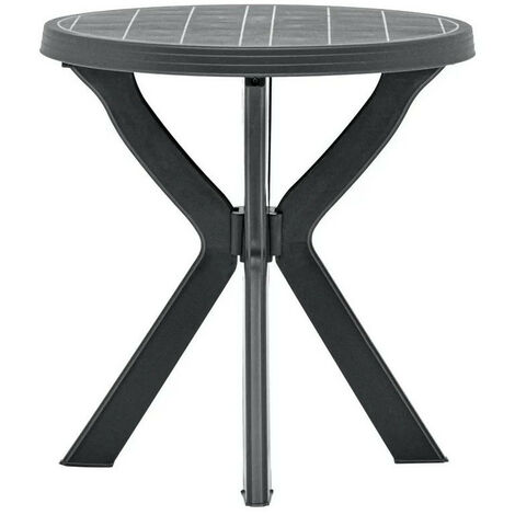 Table de bar ronde plastique anthracite Bouka
