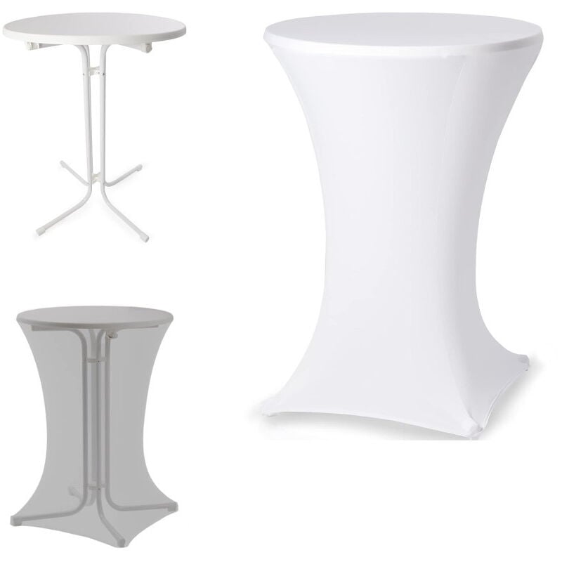 Table de bar Table haute bistrot 80mc Hauteur de 110cm pour intérieur ou extérieur Blanc