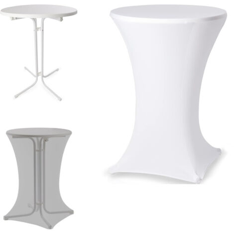 Table de bar Table haute bistrot 80mc Hauteur de 110cm pour intérieur ou extérieur Blanc