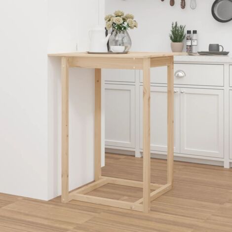 Table de bar Table haute de bar 80x80x110 cm Bois massif de pin 98014