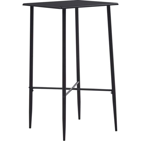 Table de bar  Table Haute Noir 60x60x111 cm MDF vidaXL