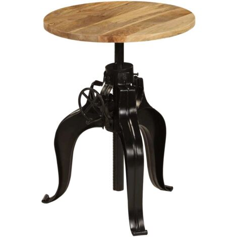 Table de bar Table haute  Table de Cuisine Bois de manguier massif 60 x (76-110) cm 31765