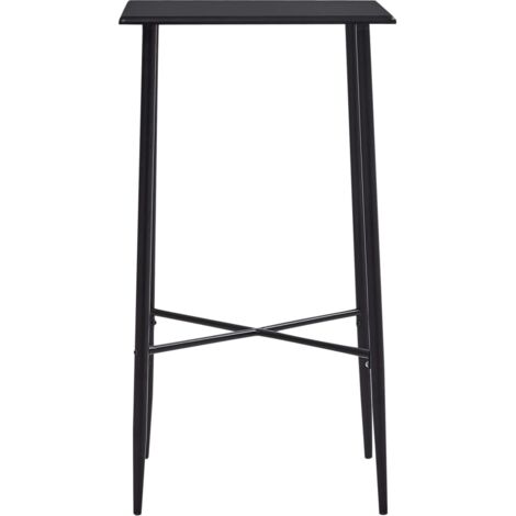 Table de bar Table haute  Table de Cuisine Noir 60x60x111 cm MDF 92942