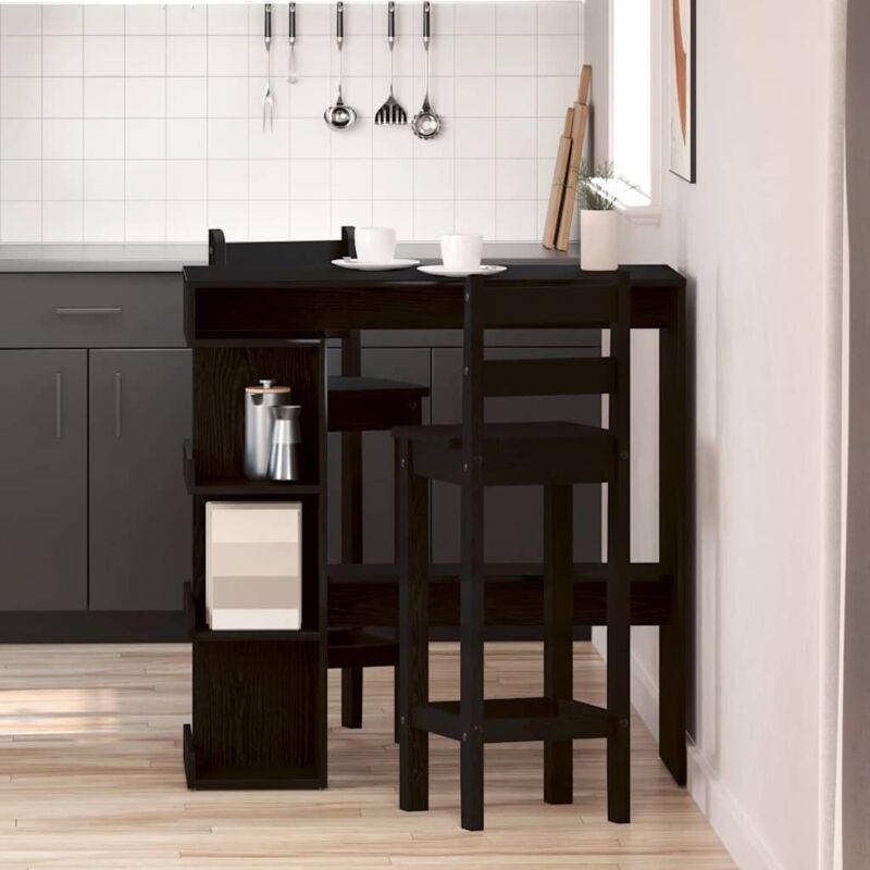 Table de bar Chêne noir 100 x 48 x 101.5 cm Bois d'ingénierie Vidaxl