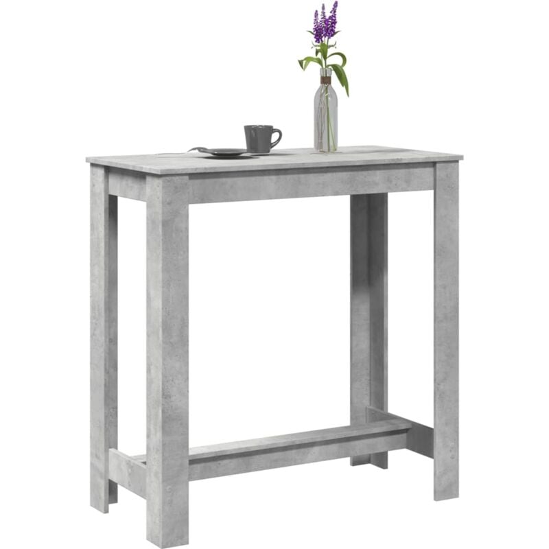 Vidaxl - Table de bar gris béton 102x50x103,5 cm bois d'ingénierie
