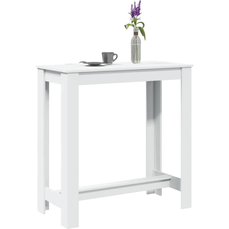 Vidaxl - Table de bar blanc 102x50x103,5 cm bois d'ingénierie