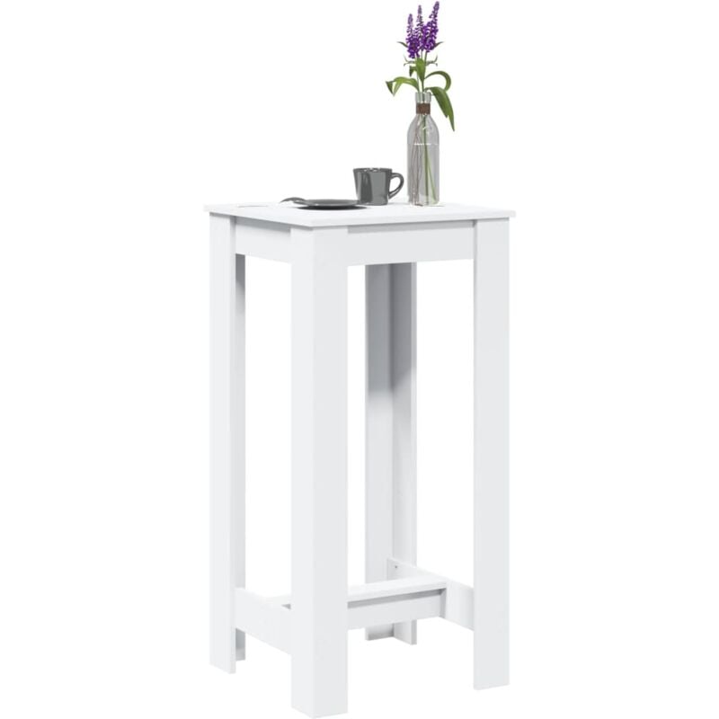 Vidaxl - Table de bar blanc 51x50x103,5 cm bois d'ingénierie