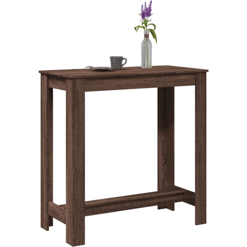 Vidaxl - Table de bar chêne marron 102x50x103,5 cm bois d'ingénierie
