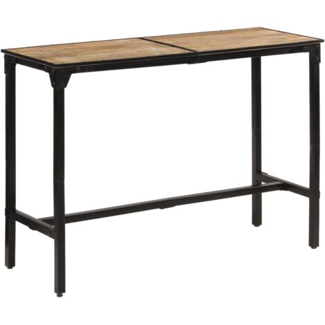 Table de bar,Chaise de bar 150x55x107 cm bois de manguier massif brut CFW590629