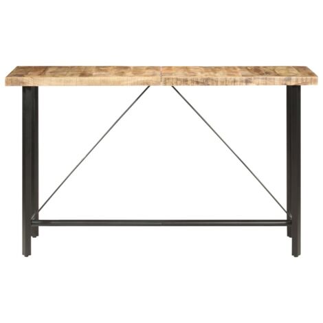 Table de bar，Table de Cuisine，Table Haute 180x70x107 cm Bois de manguier brut CFW759214