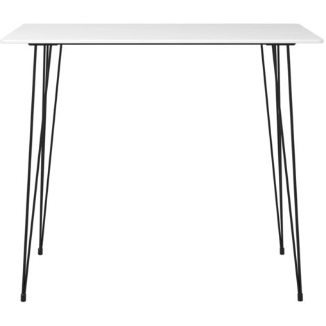 Table de bar，Table de Cuisine，Table Haute Blanc 120x60x105 cm CFW162092