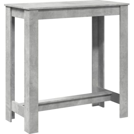 Table de bar，Table de Cuisine，Table Haute gris béton 102x50x103,5 cm bois d'ingénierie CFW665216