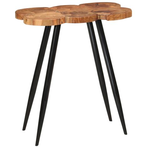 Table de bar,Table de haut,Table de salle à manger en rondins 90x54x105 cm bois d'acacia solide -16180 - Brun