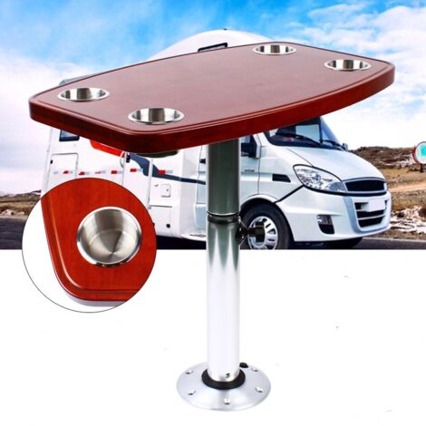 Table de bateau avec plateau de table ovale et pied de table en aluminium Table pour bateau caravane camping-car