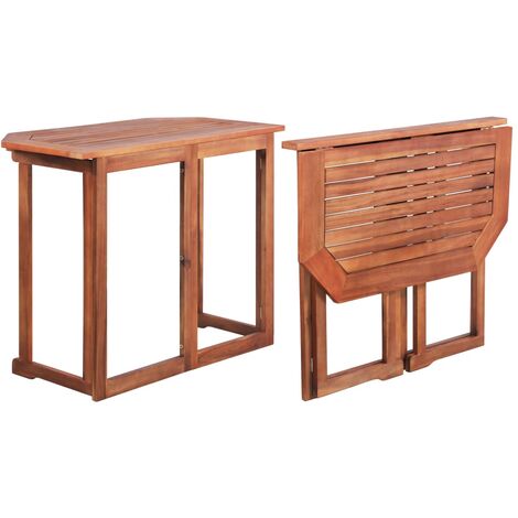 Table pliable de balcon 90x50x74 cm Bois d'acacia massif vidaXL - Gris