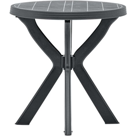 Table de bistro Anthracite Ø70 cm Plastique vidaXL