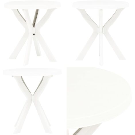 Table de bistro Blanc Ø70 cm Plastique - table de jardin -  tables de jardin - Home & Living