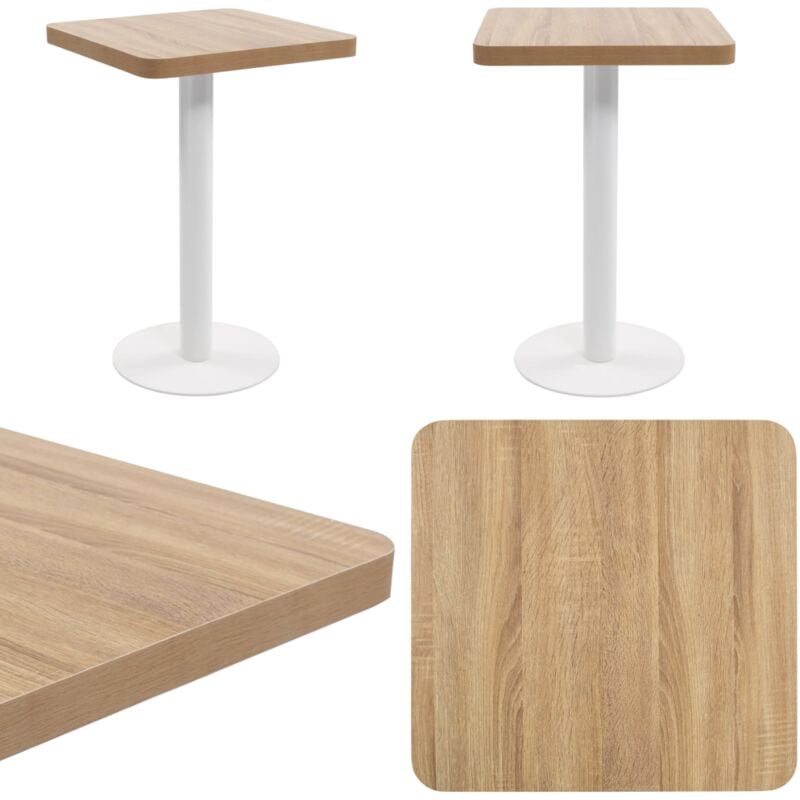 Vidaxl - Table de bistro Marron clair 50x50 cm mdf - Table Bistro - Table Ronde - Table Pour Deux - Mobilier Extérieur - Décoration Intérieure - Home