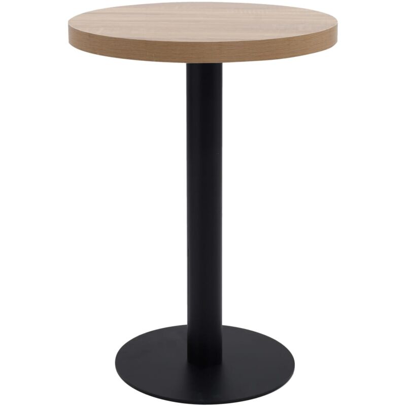 Table de bistro Marron clair 60 cm mdf Vidaxl