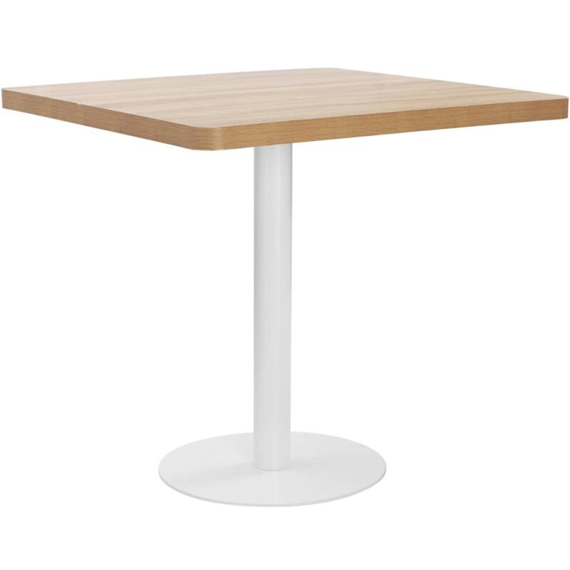 Table de bistro Marron clair 80x80 cm mdf Vidaxl