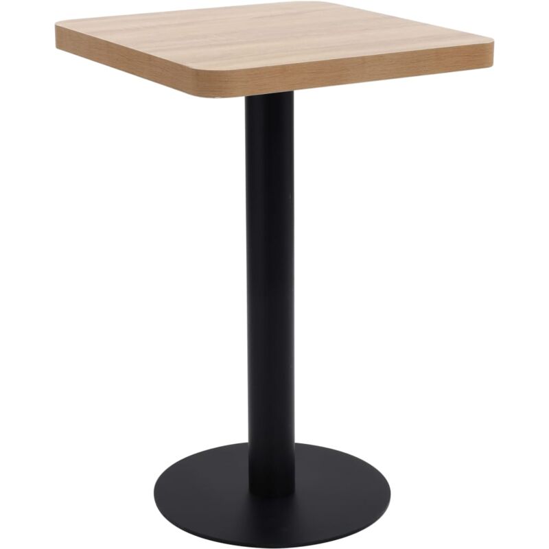 Table de bistro marron clair 50x50 cm mdf Vidaxl