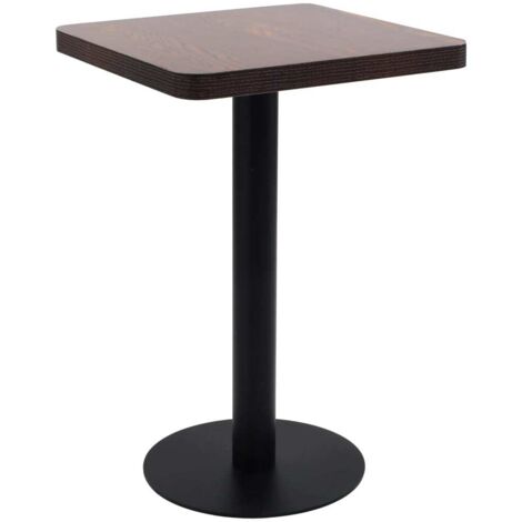 Table de bistro Table d'appoint - Table de bar Marron foncé 50x50 cm MDF Chic-403103