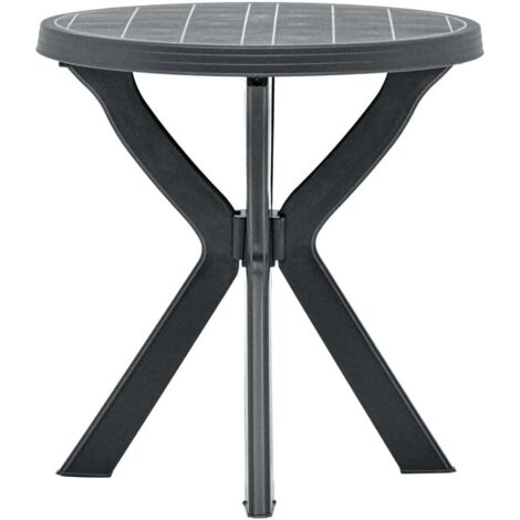 Table de bistro Table de jardin Table de bar Anthracite Ø70 cm Plastique 94286