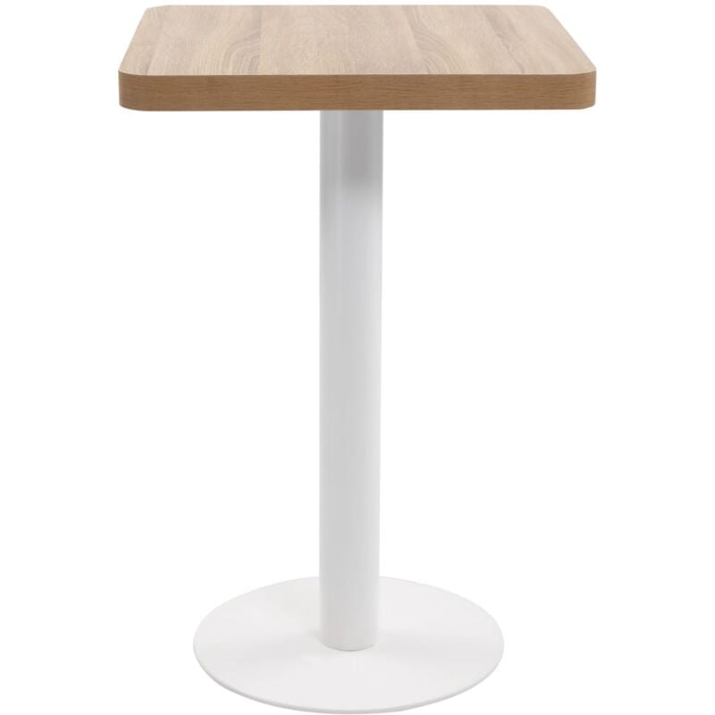Table de bistro Table haute - Table d'appoint Marron clair 50x50 cm mdf BV152068 Bonnevie