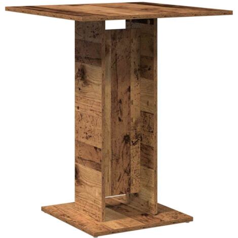 Table de bistro vieux bois 60x60x75 cm bois d'ingénierie CFW821889