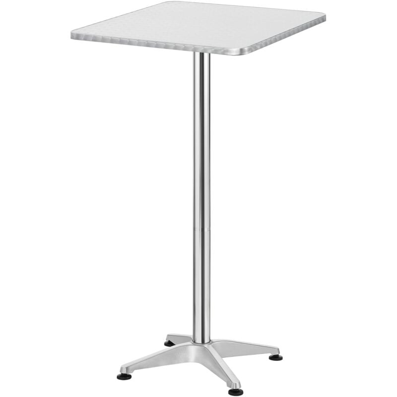 Helloshop26 - Table de bistrot carrée à hauteur réglable 75 cm / 115 cm