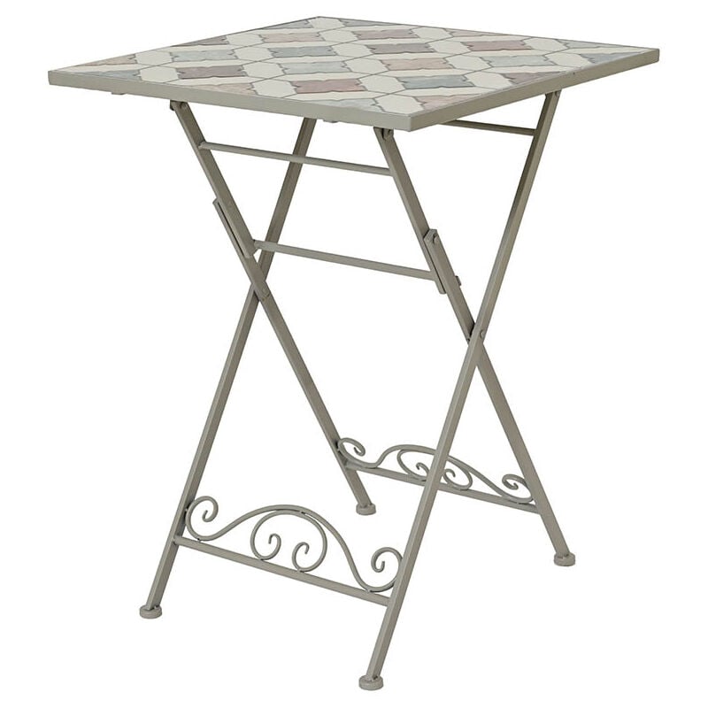 Basics - Table de bistrot en métal/mosaïque marrakech pour l'extérieur 58 x 58 x 76 cm