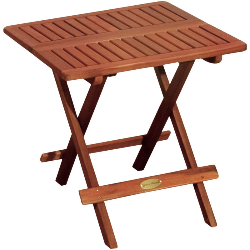 Etc-shop - Table de bistrot extérieur bois eucalyptus huilé marron jardin balcon terrasse meubles anguleux