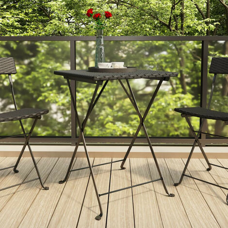 Table de jardin Bistro pliante 60 x 180 cm+ 2 bancs pliants 25 x 180 cm