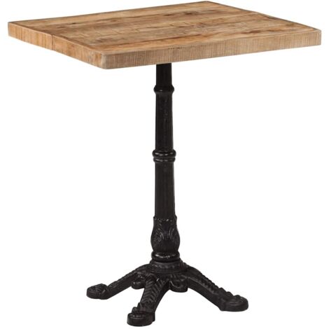 Table de bistro，Table de Cuisine，Table Haute 60x60x77 cm Bois de manguier brut CFW727921