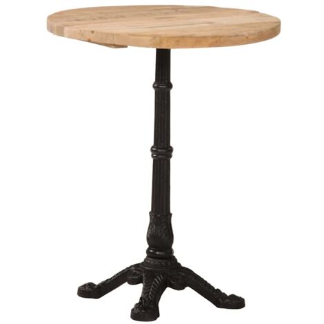 Table de bistro，Table de Cuisine，Table Haute Ø60x76 cm Bois de manguier brut CFW324872