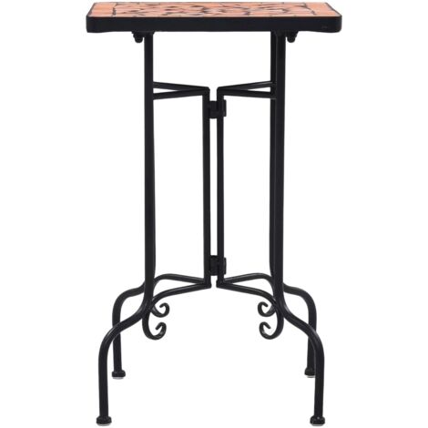 Table de bistro，Table de Cuisine，Table Haute mosaïque Terre cuite Céramique CFW859745