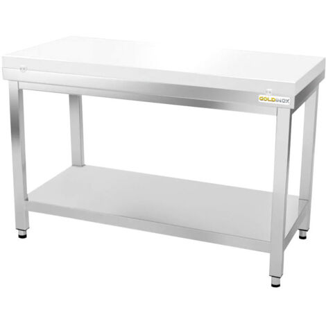 Table de boucher avec plaque de découpe blanche - 1500 x 700 mm / GOLDINOX