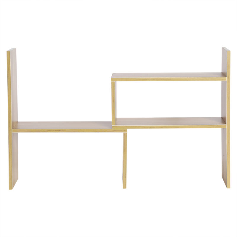 Table de bricolage, support de rangement de bureau, étagère d'affichage, organisateur de comptoir, bibliothèque couleur bois